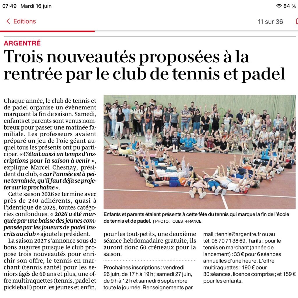 USArgentré Tennis Padel