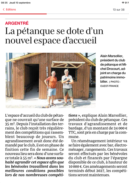 US Argentré Pétanque