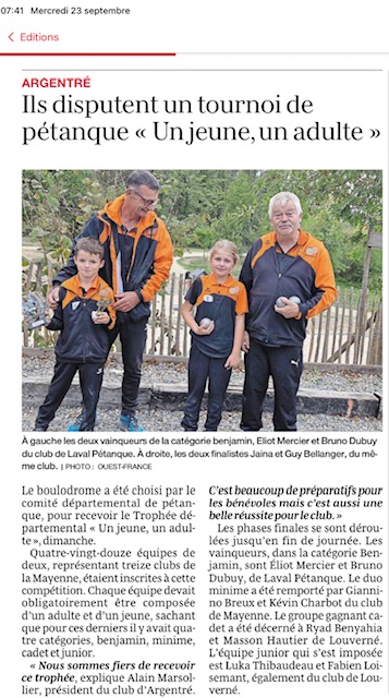US Argentré Pétanque